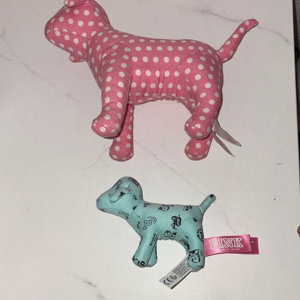 Mini Blue Dog Plush not pink just for visual  size